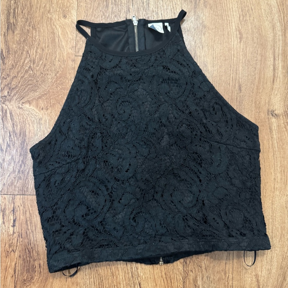 Paper Crane Women’s Size Medium M Black Tank Top Cotton Blend Soft Lining Shirt
